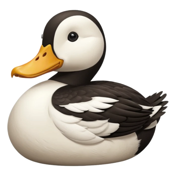 Can I get a king eider duck in the style of an apple emoji sticker