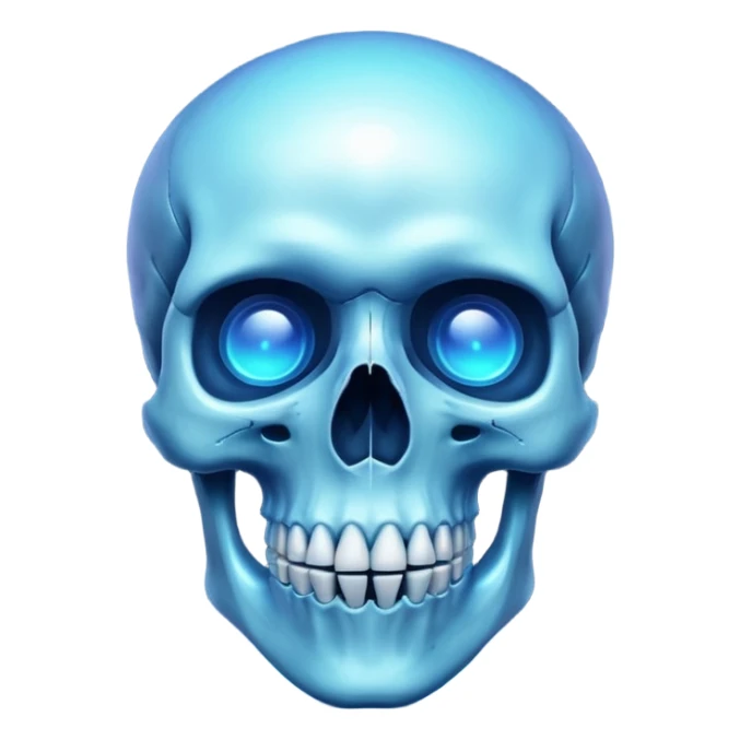 make me emoji for my linux start menu i want it blue and take the whole the image (i want it big ) i dont want is as a face i want it like skull or something cool sticker