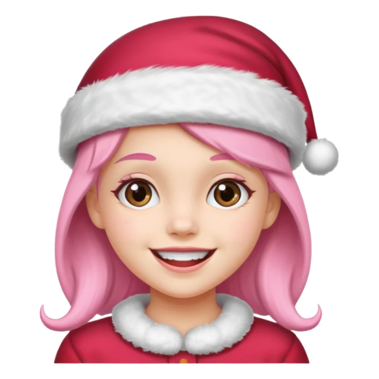 christmas pink girl sticker