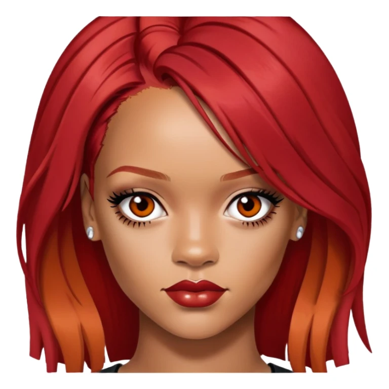 Rihanna with red hair  sticker