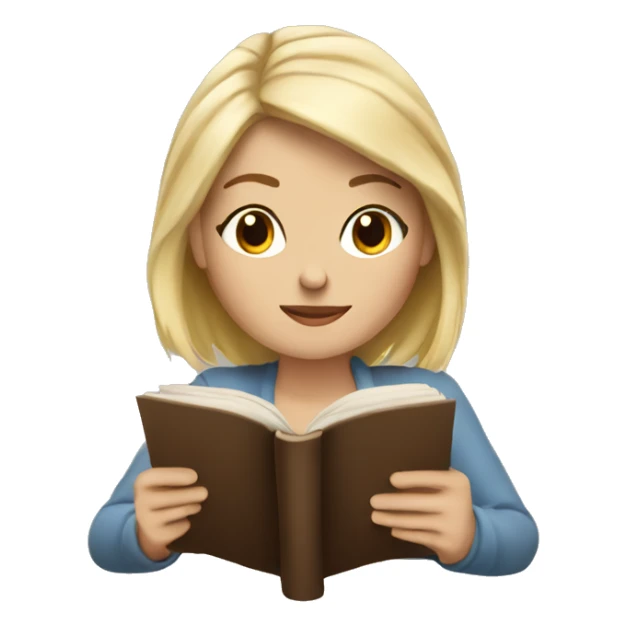 blondie reading a book with coffee  sticker