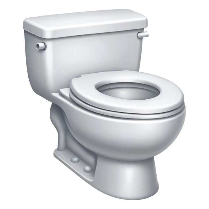 Head inside of a toilet sticker