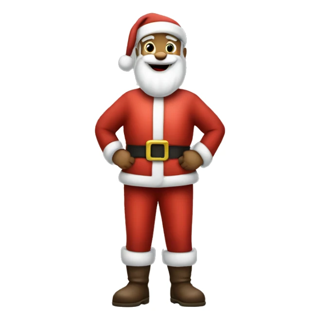 Santa clause full body wearing Santa uniform with lights on his body sticker