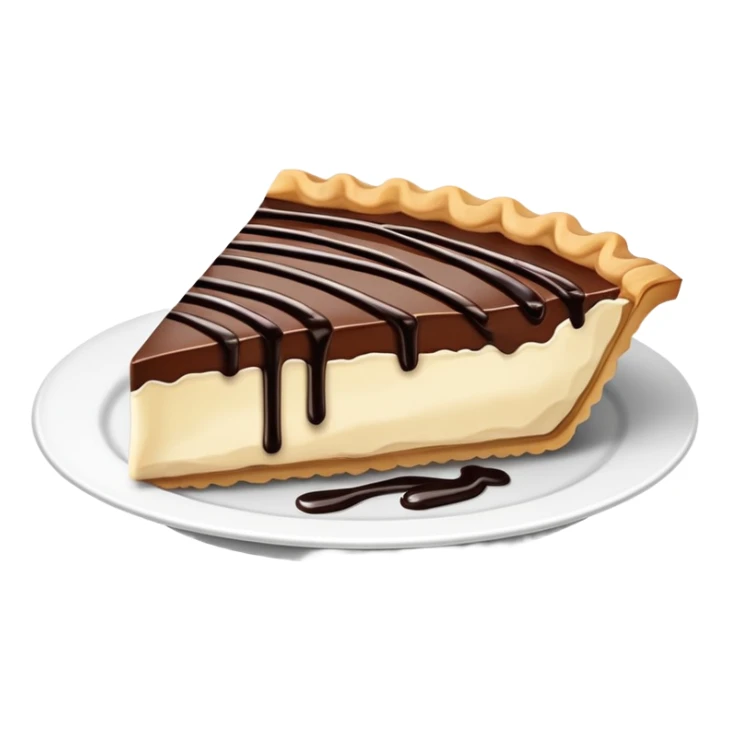 piece of pie drizzled in chocolate sticker