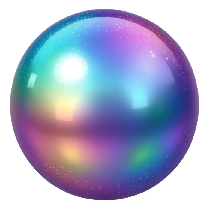 Iridescent big giant glistening glossy sparkly shiny glittery thing sticker