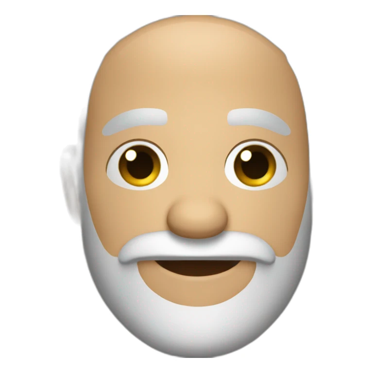 Create emoji with a slightly rounded head, a slightly gray beard, dark hair with a little baldness on the sides, dark brown eyes. I want a thumbs up emoji.  sticker
