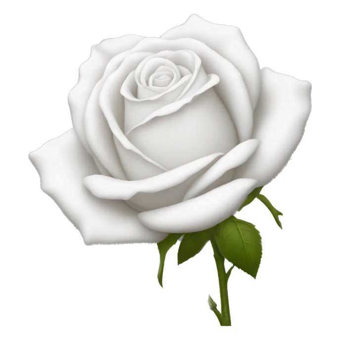 Rose white sticker