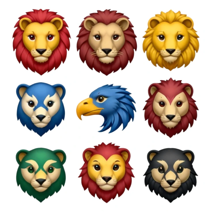 Make emoji of the Howarts house logos. sticker