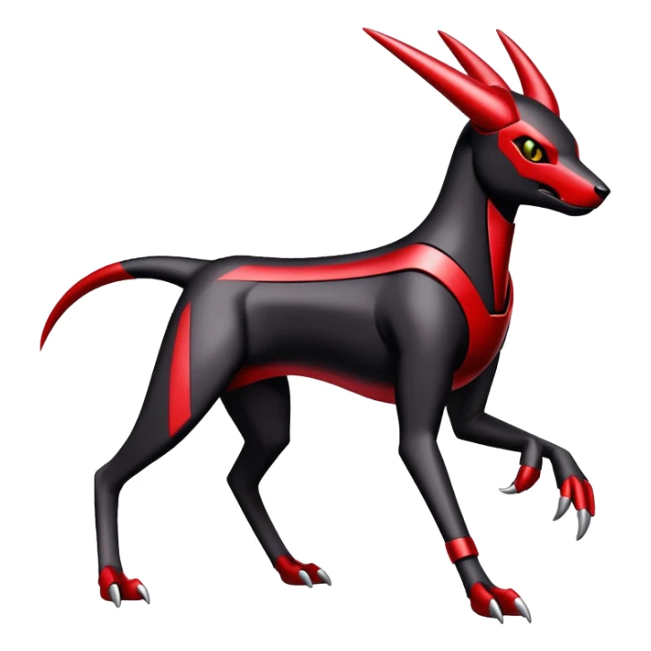 Futuristic Houndoom-Genesect-Pokémon-Fakémon-hybrid-creature sticker