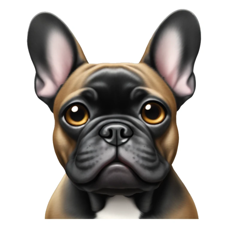 black french bulldog with floppy ears  sticker