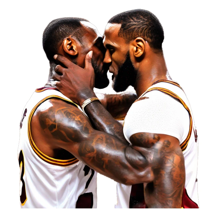 LeBron James kiss LeBron James sticker