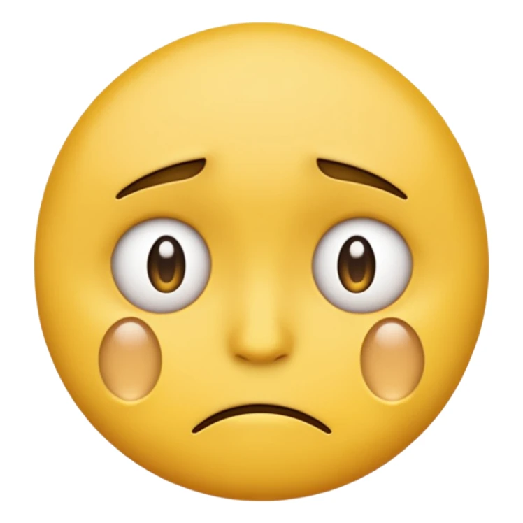 Create a Sad reaction emoji for a new social media app sticker