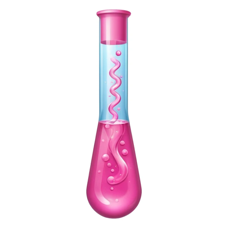 pink liquid in test tube sticker