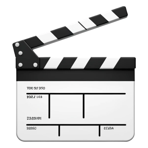 ultra minimal clapperboard, only 5-6 lines total, pure geometric abstraction, absolute minimalism sticker