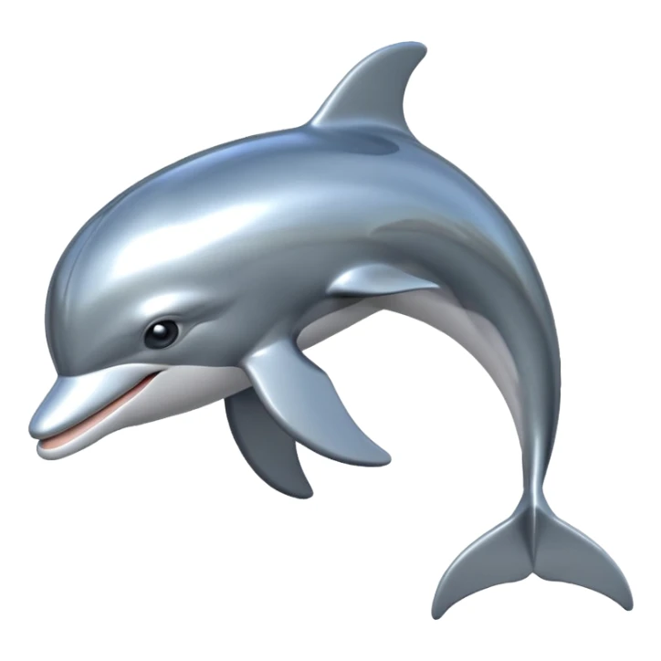 dolphin in y2k and frutiger aero style sticker