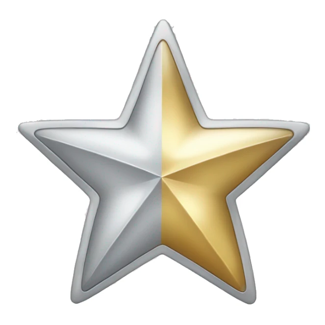 Silver star like the apple gold star just silver coloured instead  sticker