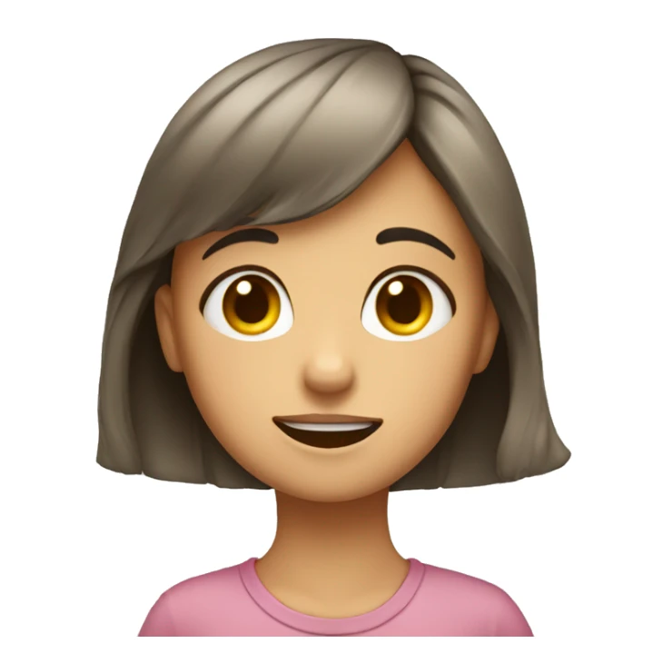 a girl with happy face but teary eyes sticker