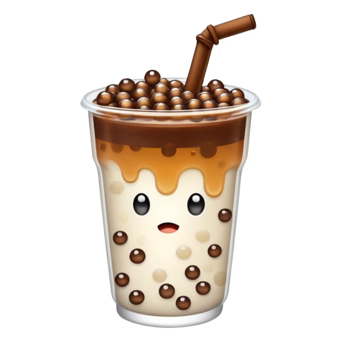 A cup of boba that is crying sticker