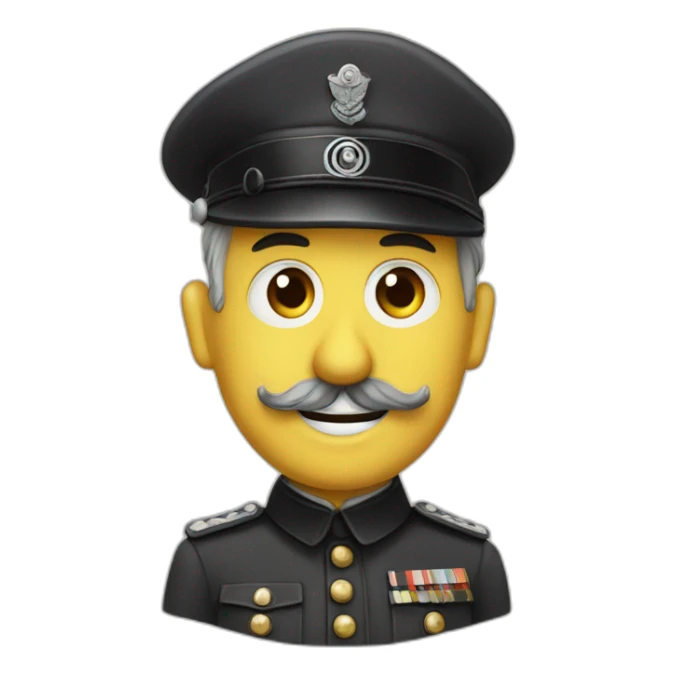 charlie chaplin in ww2 german uniform sticker