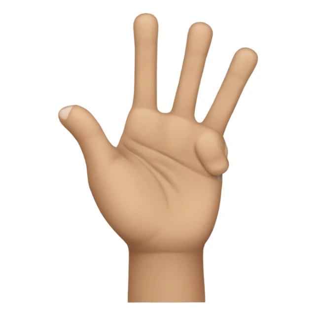 black hand with 5 fingers and the middle finger and ring finger are together sticker