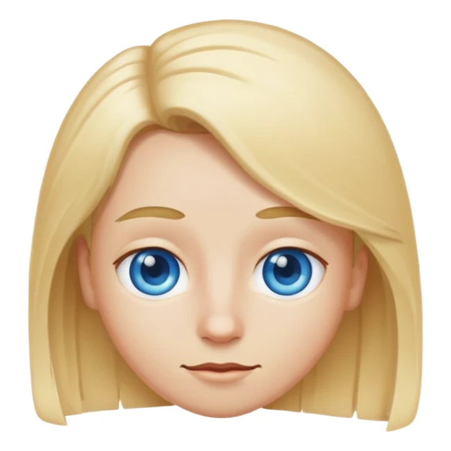Bean with blonde hair and blue eyes sticker