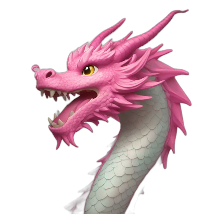 Pink chinese dragon from wish dragon sticker