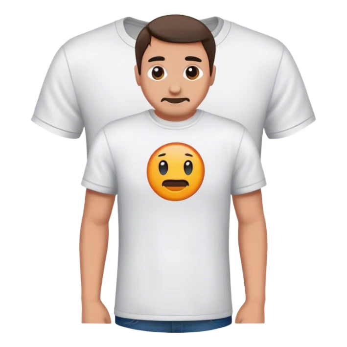 man with t-shirt sticker