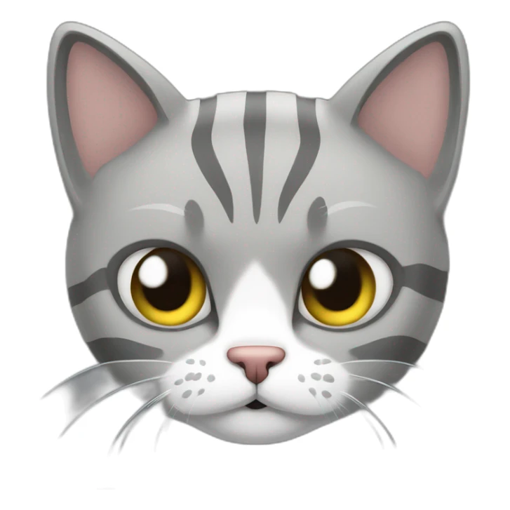 Cat, grey strips, Brazilian short hair cat, angry sticker