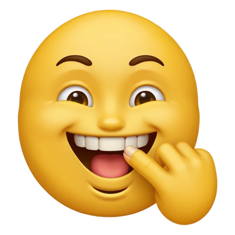 Emoji mordiéndose el dedo sticker