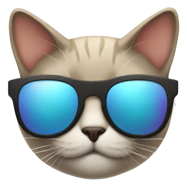 Cat with sunglasses sticker