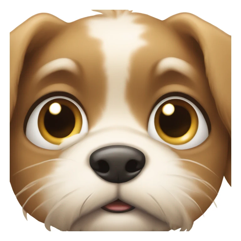 puppy eyes face emoji with tears sticker