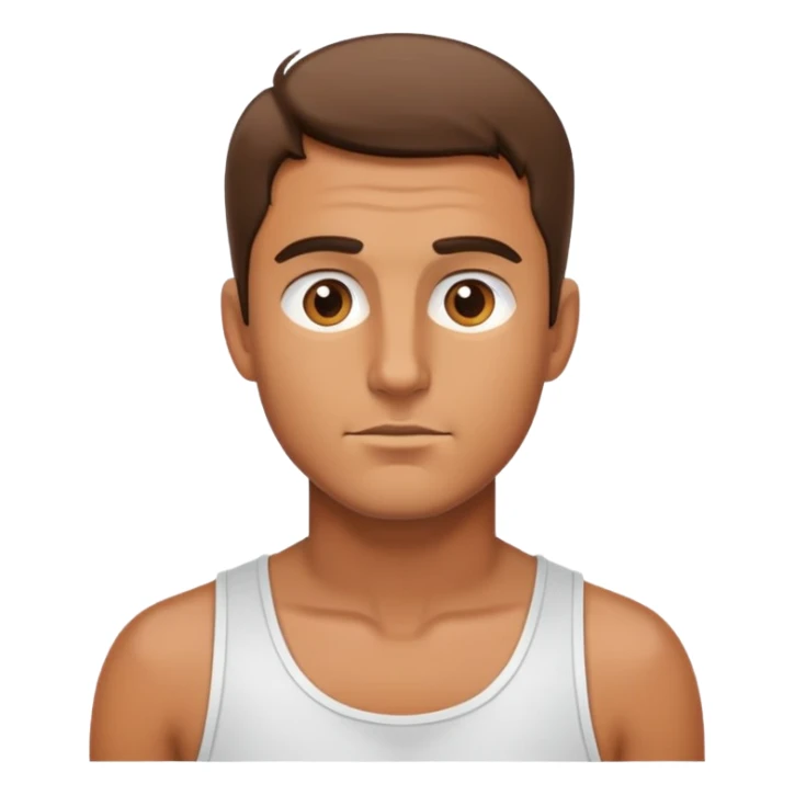 half man looking side by stabndingf sticker