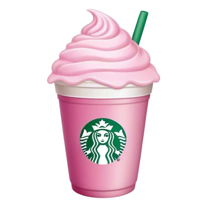 starbucks cup pink drink with cold foam sticker