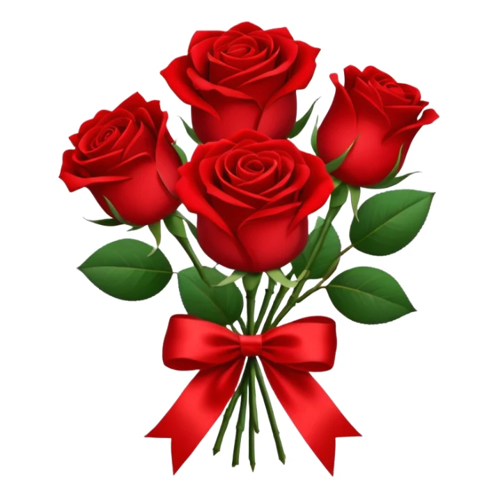 bouquet of 5 rose sticker