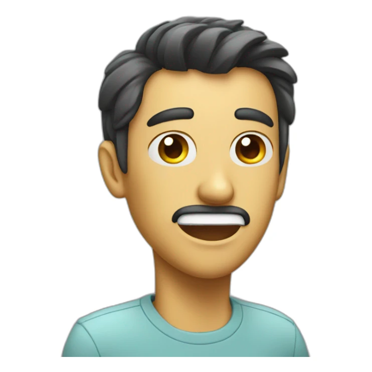 man talking and a voice wave comming from his mouth sticker