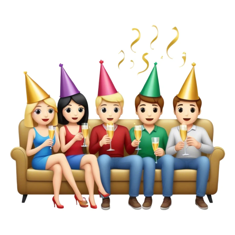 A bunch of friends of watching a movie sticker