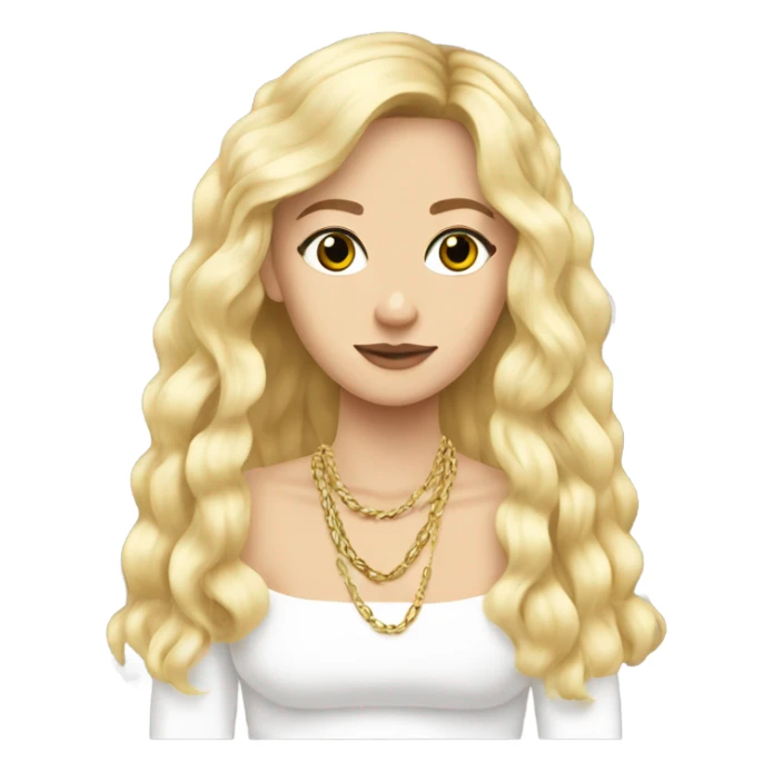 Blonde Chanel long hair german Girl Crop top sticker