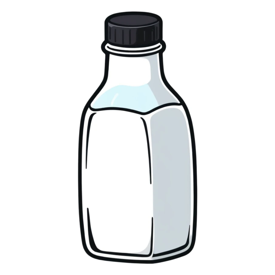 salt bottle, cartoonish sticker style sticker