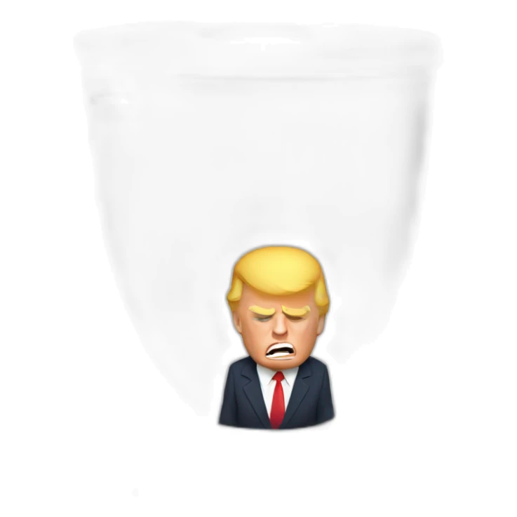 Donald trump dying on the toilet sticker