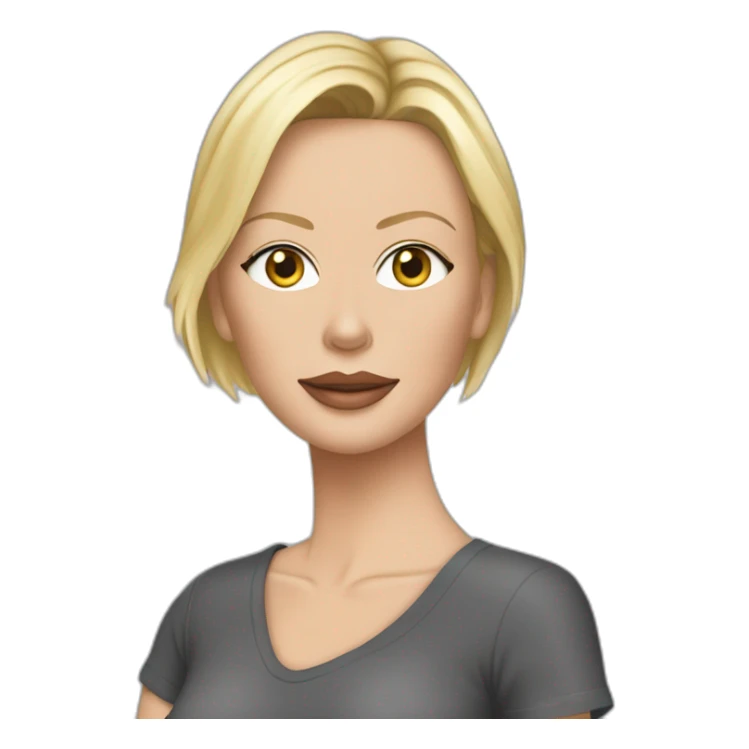 charlize theron wearing t-shirt sticker