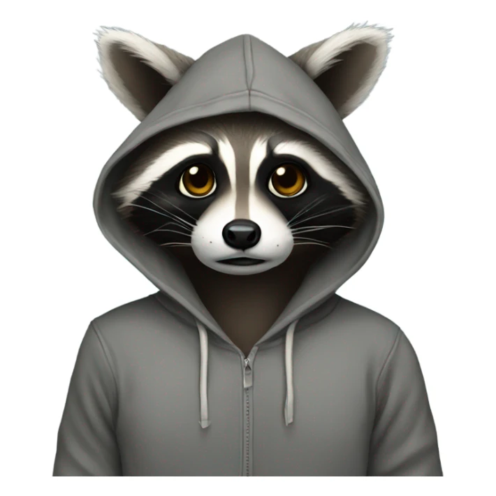 Raccoon with hoodie sticker