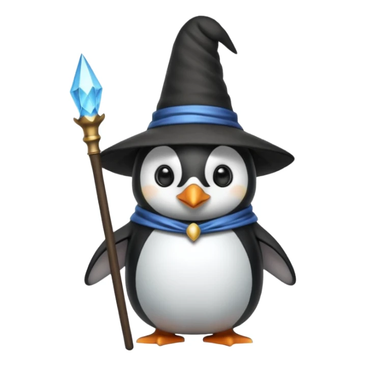 Penguin Wizard sticker