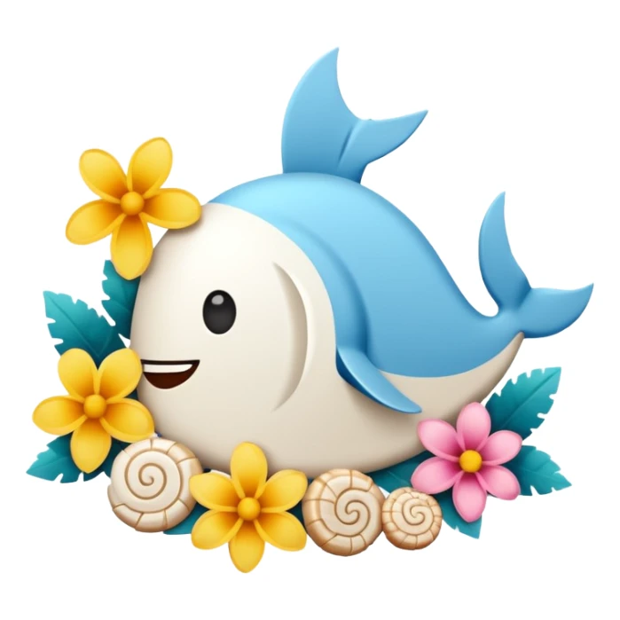 un sobre de dinero cerrado con flores y comhas de mar sticker