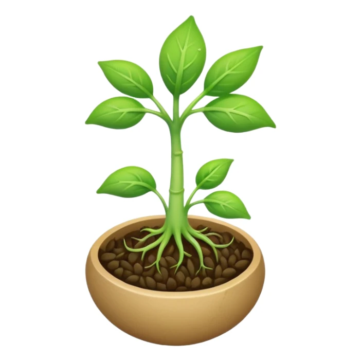 Sprout with no face just a sprout from a seed  sticker