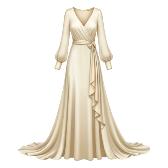 elegant dress with long sleeves sticker