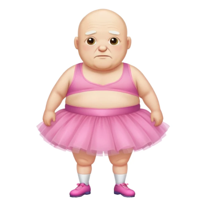 Fat old man in tootoo who is bold  sticker