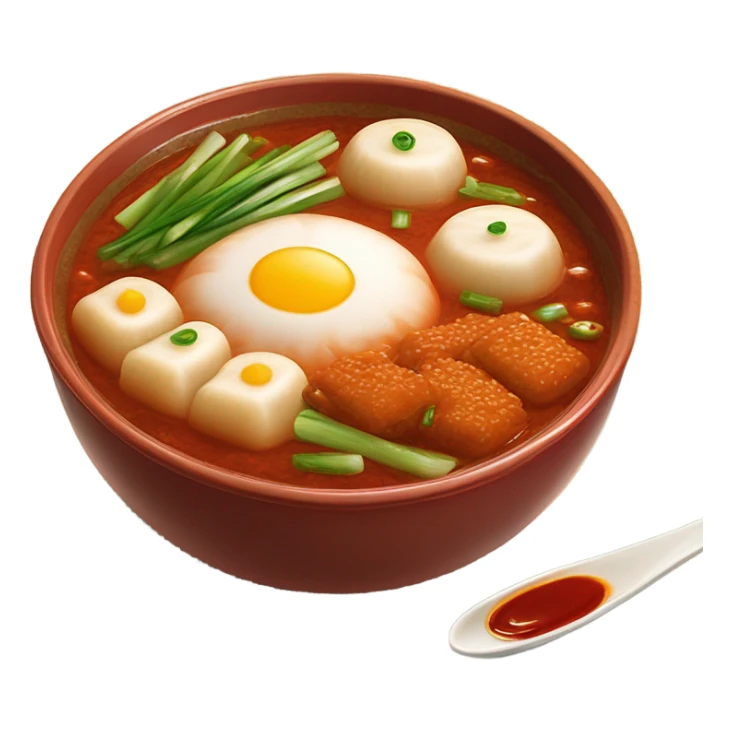 red hot bowl of tteokbokki sticker