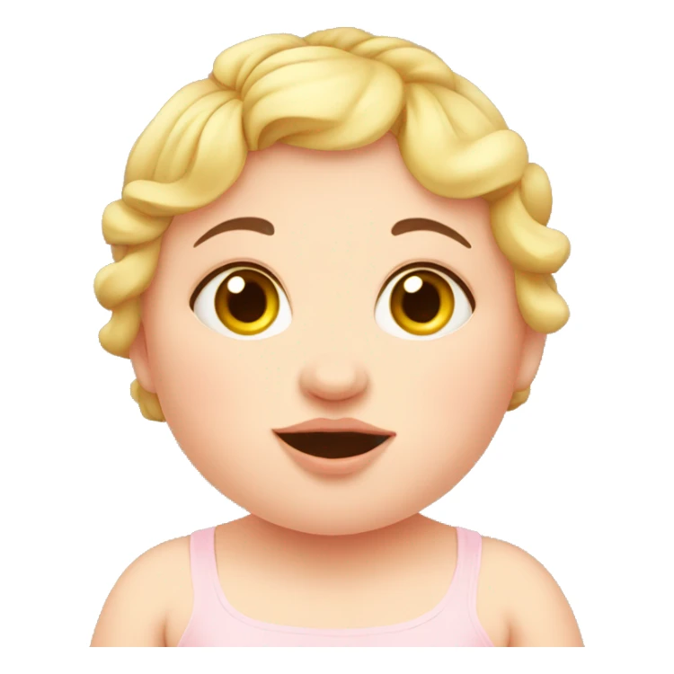 Overweight baby girl europe sticker