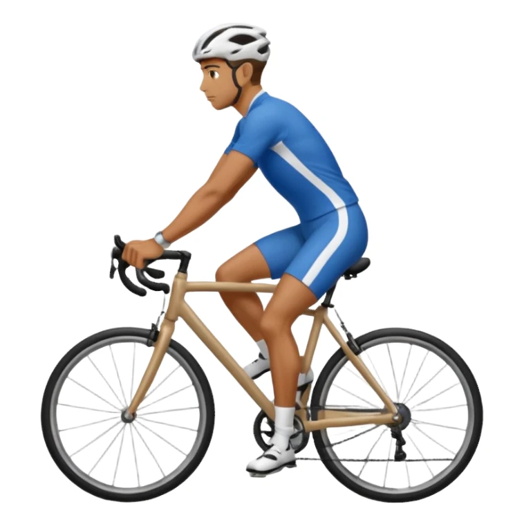 full body of a man cycling with sport shirt sticker
