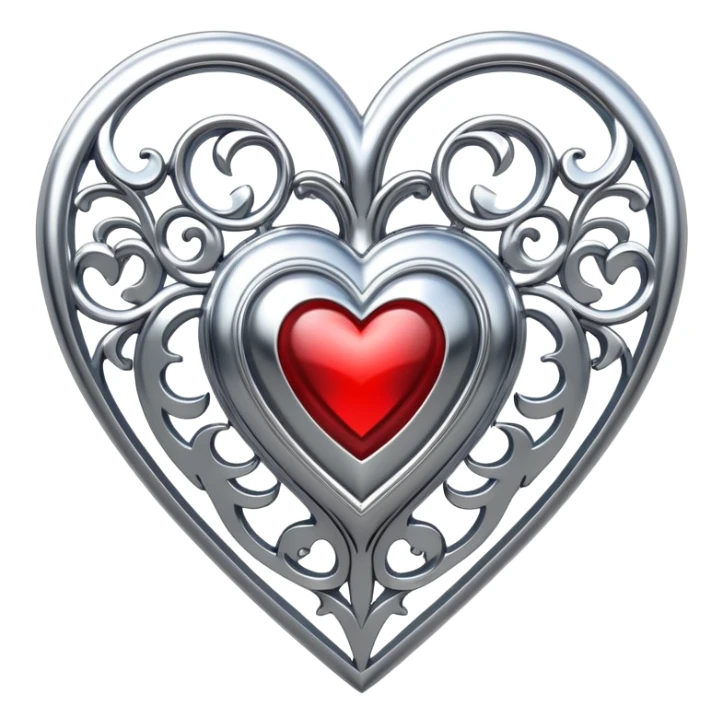 sorayama gothic ornament heart sticker